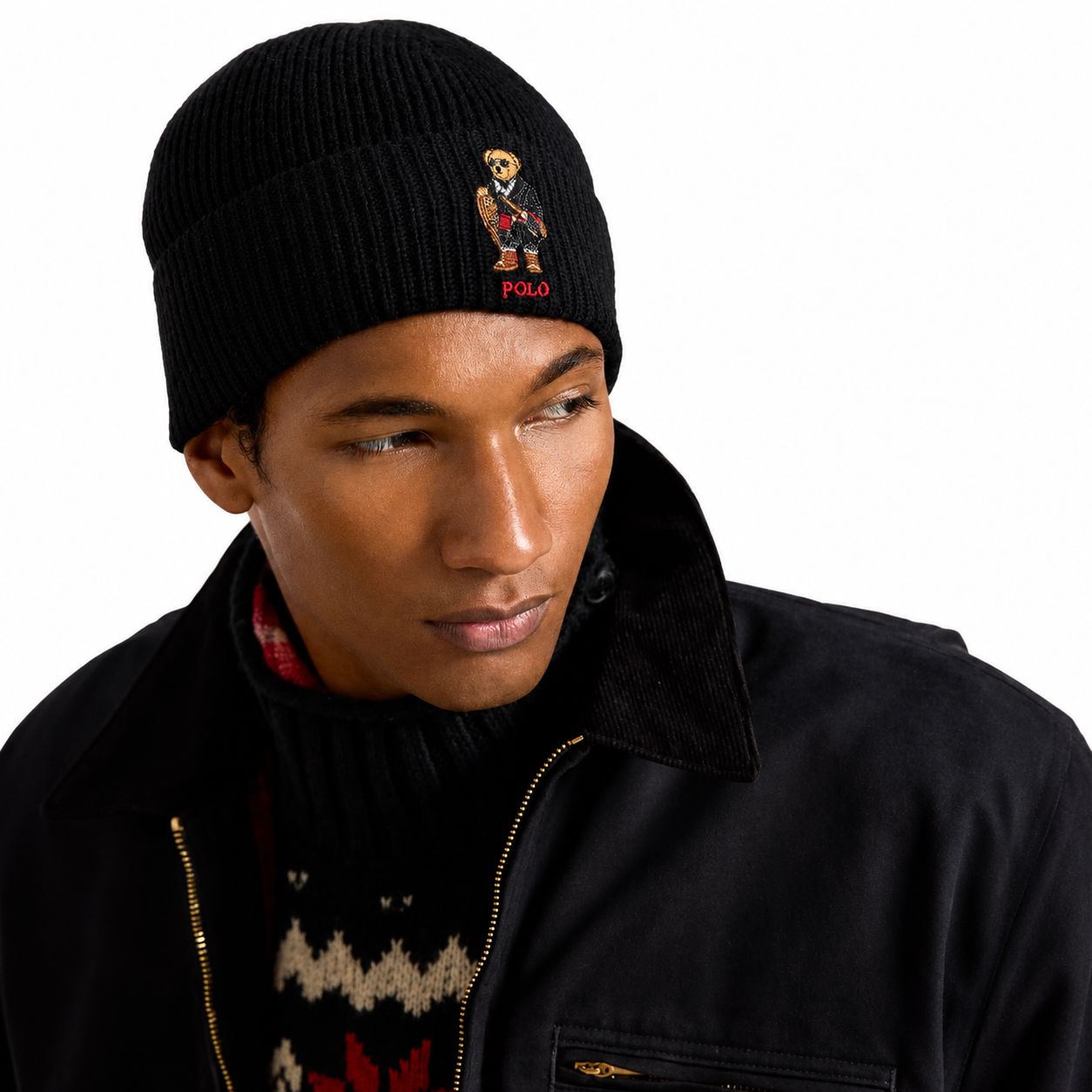 Ralph Lauren Polo Bear Rippstrickmütze
