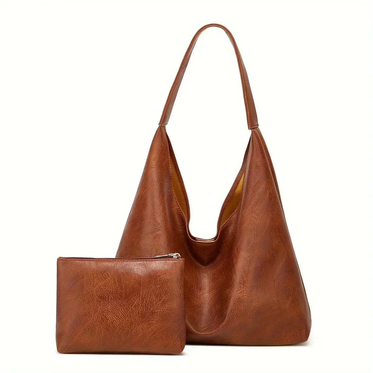 Leather Messenger Bag + Leather Wallet - Manz