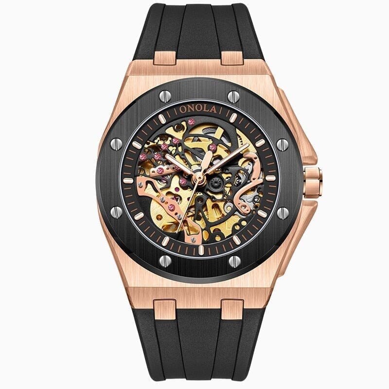 Poedagar Skeleton Oak Armbanduhr