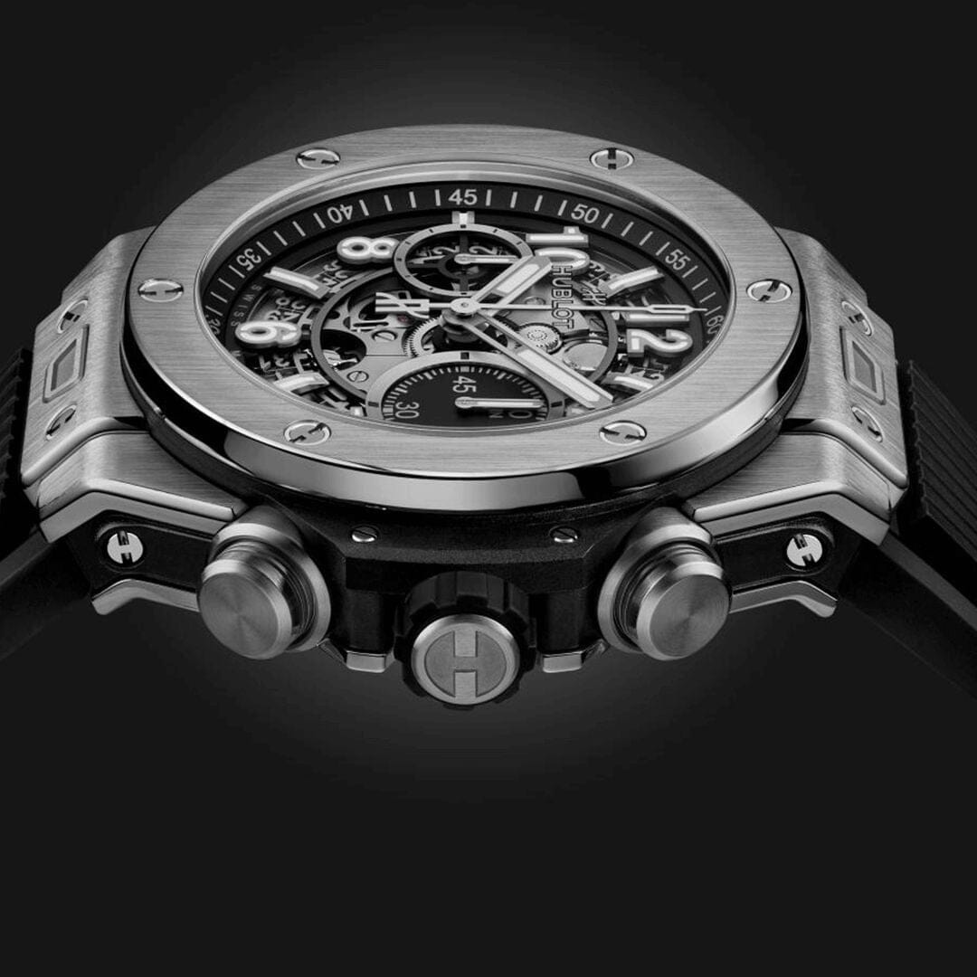 Hublot Big Bang Unico Silber Schwarz 44mm Herrenchronograph