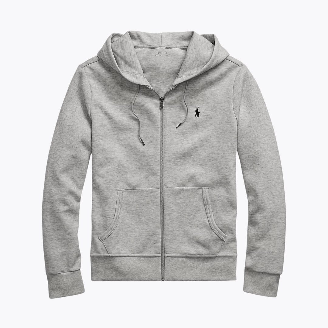 Ralph Lauren Doppelstrick Kapuzenjacke Mit Reißverschluss