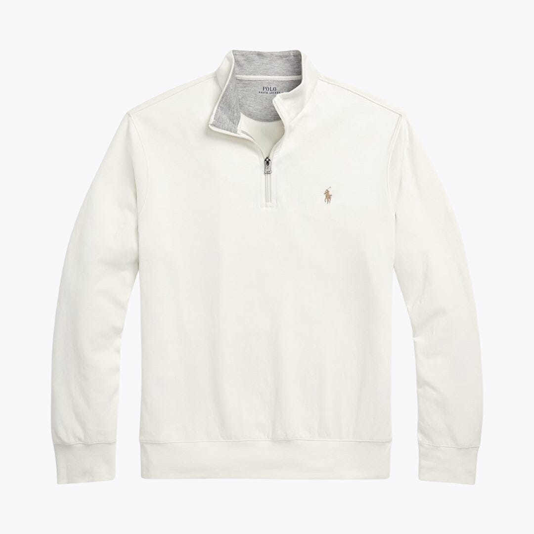 Ralph Lauren Luxury Jersey Pullover Mit Viertel-Reißverschluss
