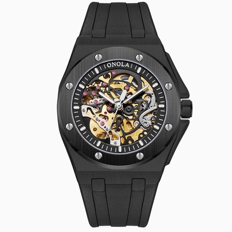 Poedagar Skeleton Oak Armbanduhr