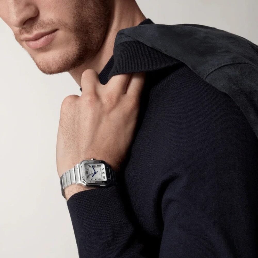 Cartier Santos Classic Silber Herrenarmbanduhr