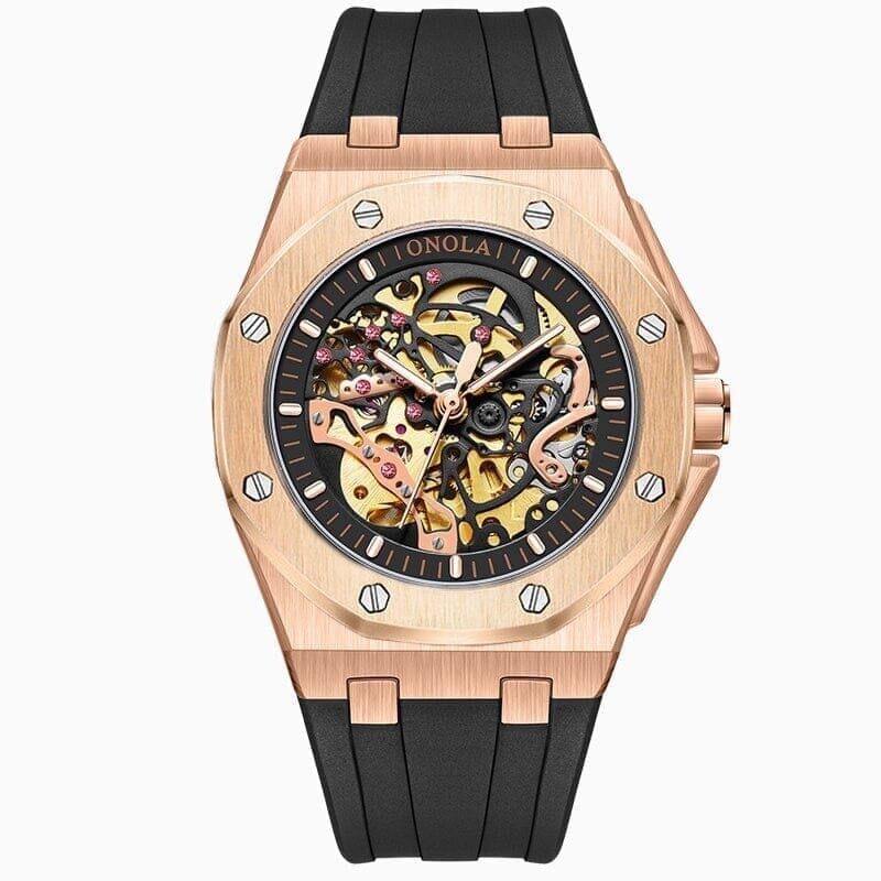 Poedagar Skeleton Oak Armbanduhr