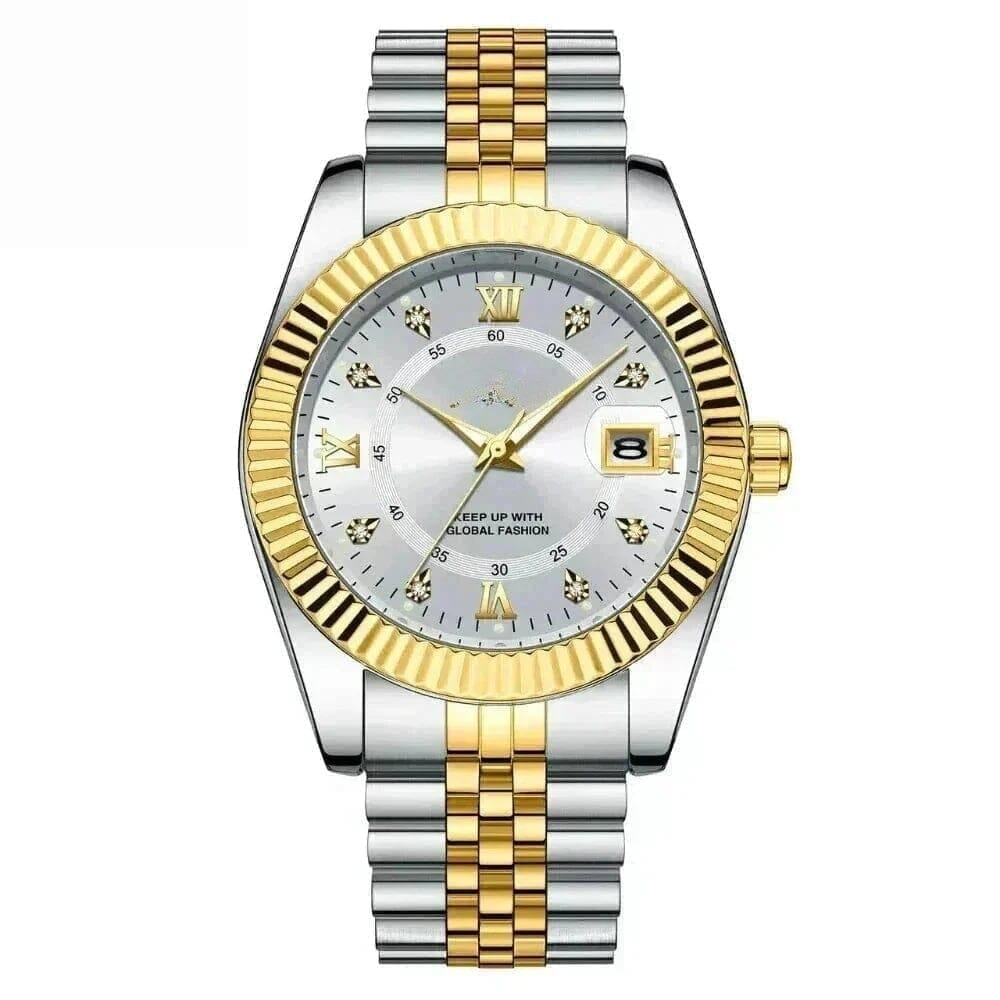Poedagar Goldenstar 40mm Herrenarmbanduhr - Wasserdicht - Edelstahl