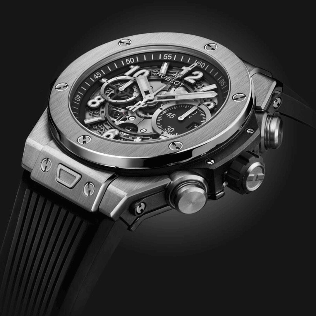 Hublot Big Bang Unico Silber Schwarz 44mm Herrenchronograph