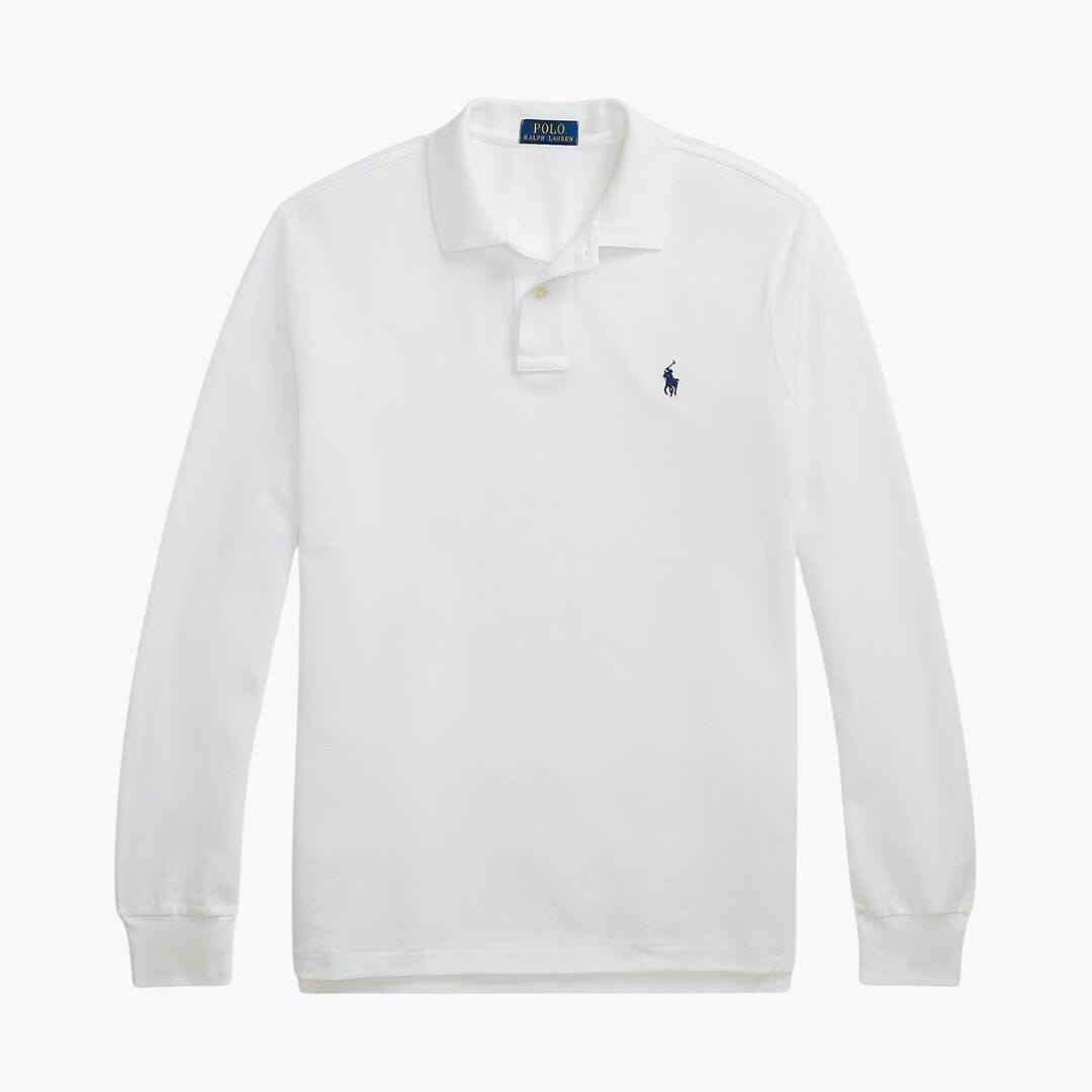 Ralph Lauren Langarm Polo-Shirt Aus Mesh-Baumwolle