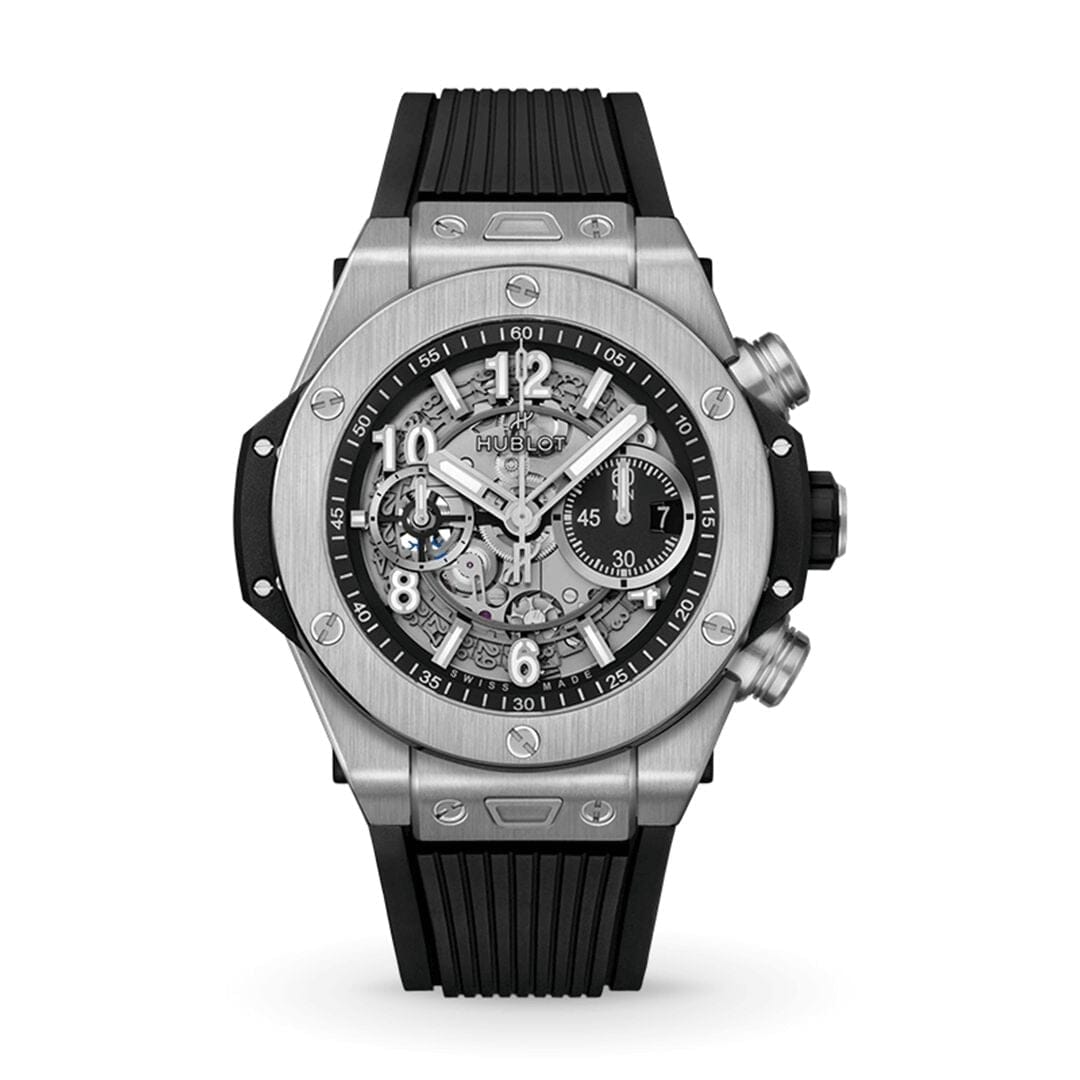 Hublot Big Bang Unico Silber Schwarz 44mm Herrenchronograph
