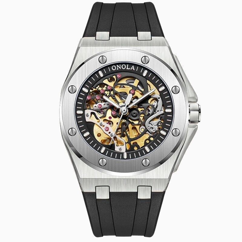 Poedagar Skeleton Oak Armbanduhr