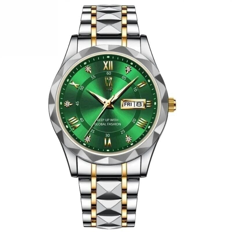 POEDAGAR Luminous Steel 40mm Herrenarmbanduhr - Wasserdicht | Edelstahl