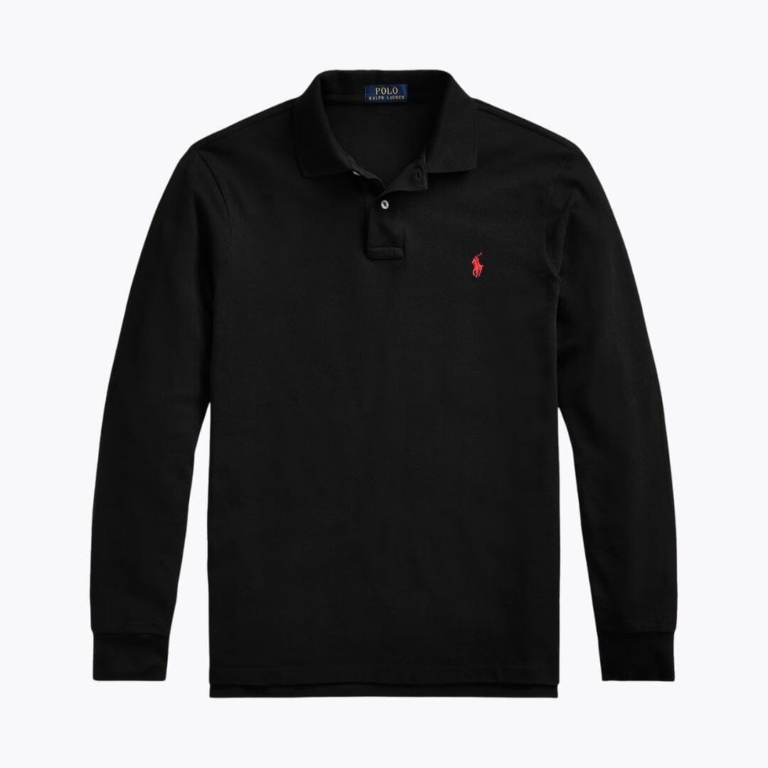 Ralph Lauren Langarm Polo-Shirt Aus Mesh-Baumwolle