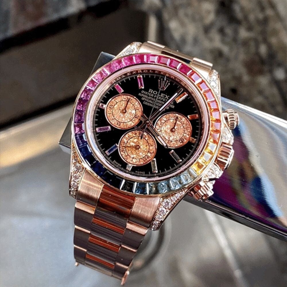 Rolex Cosmograph Daytona 116595 RBOW-0001 - Regenbogen Roségold Luxusuhr